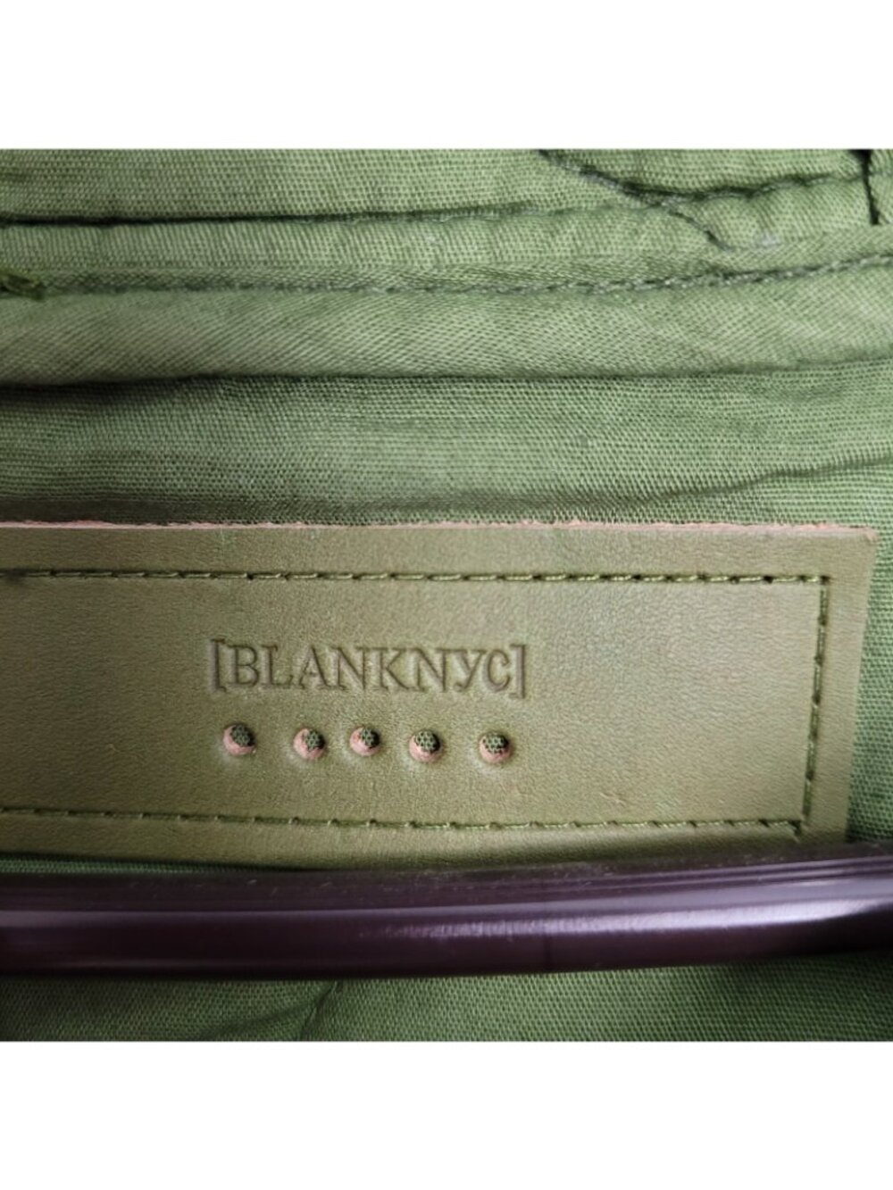 BlankNYC Hooded Quilted Jacket Snap Front Closure Side Slant Pockets Size MED - Picture 10 of 13